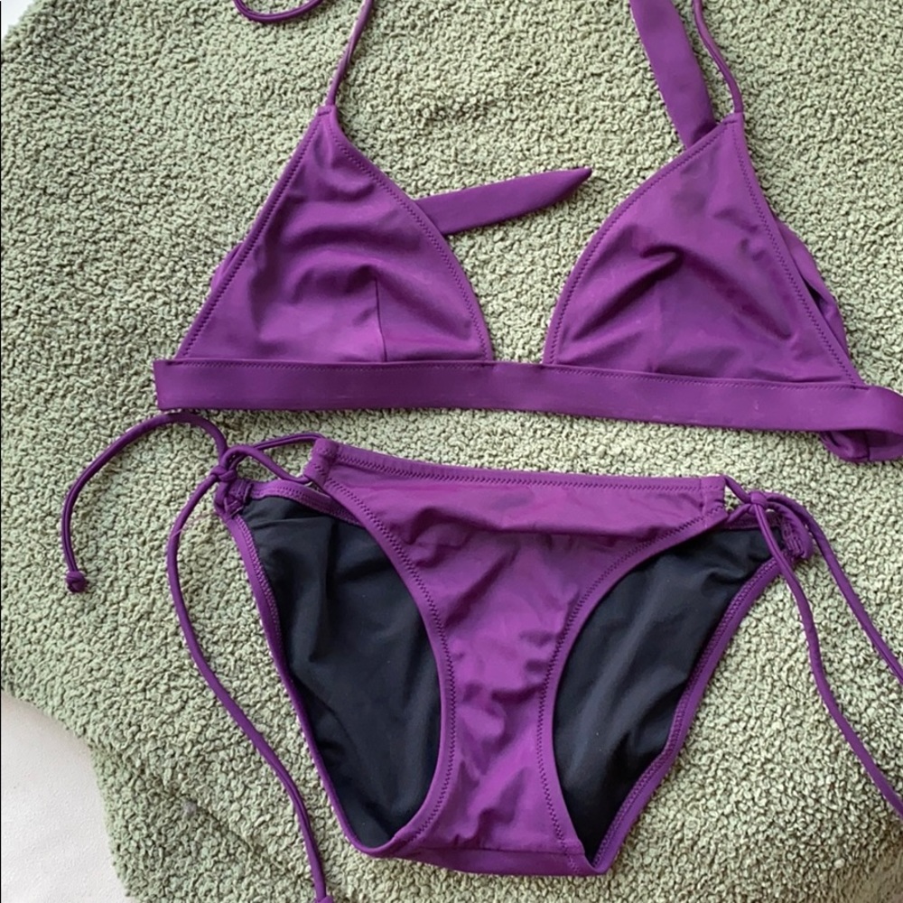 Purple triangle Victoria’s Secret swimsuit